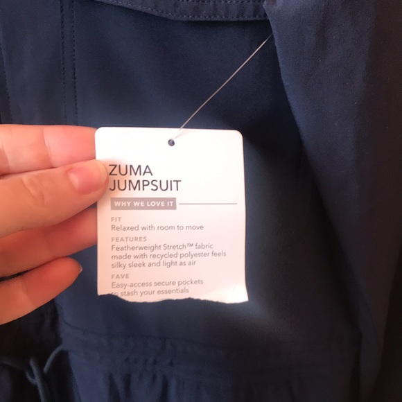 NWT Athleta Zuma Jumpsuit in Navy Size Small - Picture 9 of 15